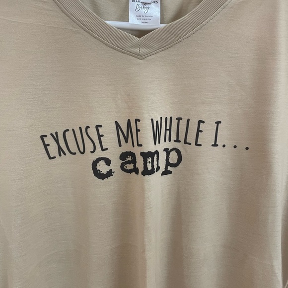 ✨Excuse me while I CAMP- Tan Tee - Picture 3 of 5